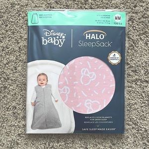 NWT Halo Disney Sleepsack Wearable Blanket, Medium 6-12m Confetti Minnie Pink
